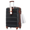 3 Pieces Spinner Wheels Luggage Set, 20-inch With USB Port, Expandable 24" And 28", 360-degree Rotating Wheels Suitcase - 4 of 4