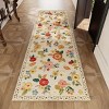 Washable Small Entryway Area Rugs: 2'x3' Floral Rug Non Slip Door Mat Indoor Entrance Stain Resistance Low Pile Throw Rugs for Inside Front - 3 of 4