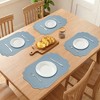 REGALWOVEN Solid Placemats Set of 6 Leather Placemats for Kitchen Dining Table Decor Heat Resistant Table Placemats Sturdy Table Mat - 3 of 4