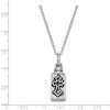 Black Bow Jewelry Sterling Silver Fleur de lis Cross Ash Holder Necklace, 18 Inch - 2 of 4