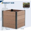 Wood Raised Garden Bed,Outdoor Rectangle Planter Box,Large Tall Elevated Garden Bed for Vegetables,Herbs, Flowers in Patio,Backyard,Balcony - 3 of 4