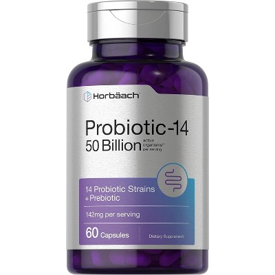 Horbaach Probiotics 50 Billion Cfu | 60 Capsules : Target