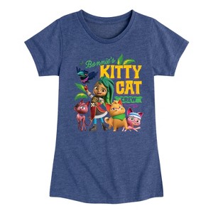 Girls' - Santiago of The Seas - Bonnie Bones Pirate Kitty Cat Crew Fitted Short Sleeve Graphic T-Shirt - 1 of 4