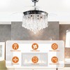 Parrot Uncle 42" Chrome Crystal Fandeliers Ceiling Fan with Lights and Remote - 2 of 4