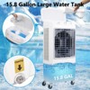 Evaporative Cooler, 4100CFM Evaporative Air Cooler with 15.8 Gallon Water Tank and 4 Ice Packs, 3 Modes & Wind Speeds, 3-IN-1 Evaporative Cooler - 3 of 4