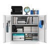 SUXXAN Metal Storage Cabinet with Pegboard and 2 Adjustable Shelves for Garage, Office, Assembly Required - 2 of 4