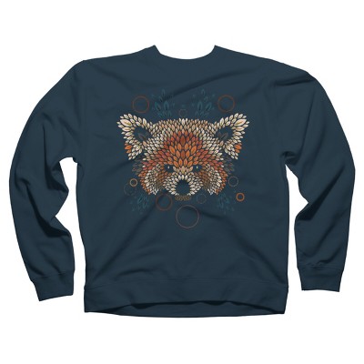 Adult Design By Humans Red Panda Face By LetterQ Sweatshirt
