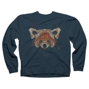 Adult Design By Humans Red Panda Face By LetterQ Sweatshirt - 1 of 3