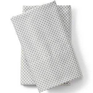 Lands' End Supima Cotton No Iron Sateen Printed Pillowcases - 400 Thread Count - 1 of 2