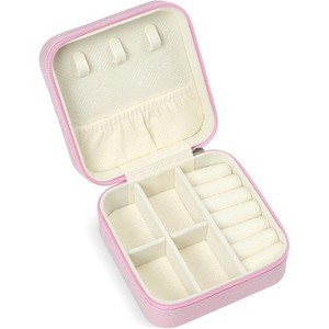 Travel Jewelry Box, Mini Jewelry Travel Case, Jewelry Organizer Case, Portable Small Jewelry Organizer Storage Boxes - 1 of 4