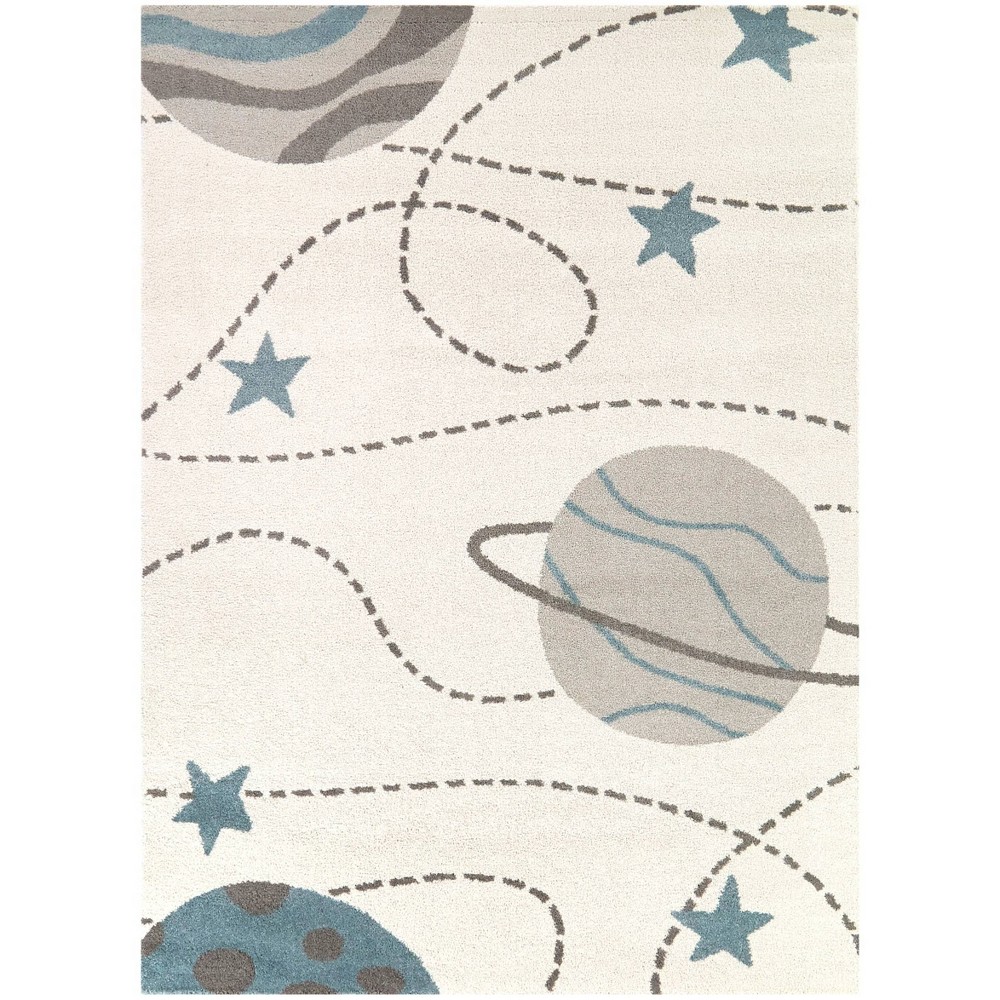 Photos - Area Rug Balta Rugs 5'3"x7' Kids' Astrid Space Cream: Outer Space Rug for Kids Bedroom, Fade & Stain-Resistant, OEKO-TEX Certified