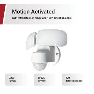 3-Pack 2200 Lumen LED Motion Activated Security Light w/Switch - White - 1 of 4
