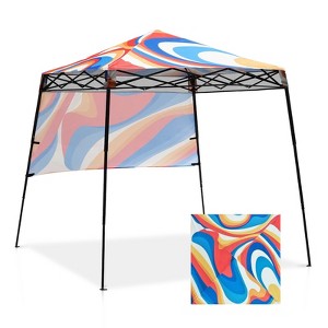 EAGLE PEAK 8x8ft Pop Up Canopy with Sidewall, 8x8 Base 6x6 Top - 1 of 4