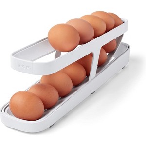 RollDown Egg Dispenser, Space-Saving Rolling Eggs Organizer for Refrigerator - 1 of 4