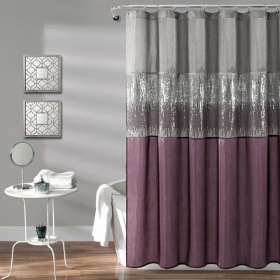 plum shower curtain