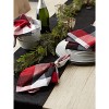 Design Imports  Tri Color Check Napkin Set 6 Piece, Cardinal Red, 20X20" - 3 of 4