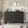 Garvee 6 Dresser for Bedroom, 47.2" Wide Dresser, Freestanding Vertical Drawer Cabinet with Storage, Wooden Closet Storage Chest for Bedroom - 2 of 4