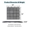 12 x 12 Inch Black Interlocking Deck Tiles Plastic Waterproof Outdoor All Weather Anti-slip , Rosette Pattern Pack of 12 - 4 of 4