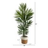 Nearly Natural 7-ft Kentia Artificial Palm in Handmade Natural Jute and Cotton Planter - 2 of 4