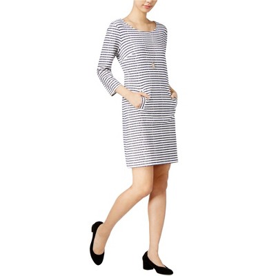 maison Jules Womens Striped Shift Dress