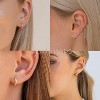 Gold Hoop Earrings Set for Women Trendy, 14K Gold Plated Lightweight Small Gold/Silver Hoop Earrings for Women Chunky Open - 3 of 4