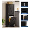 Bathroom Laundry Cabinet With Adjustable Shelves And Clothes Basket, Laundry Hamper Shelf For Laundry Room Bathroom - 4 of 4