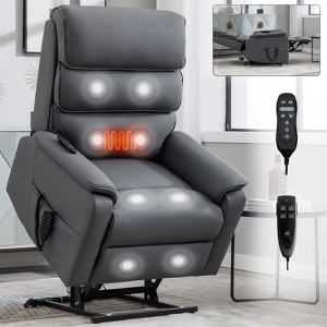 NicBex Chenille Lift Recliner Chair for Elderly,Cozy Massage Chairs with Massage and Lumbar Heating,Modern Reclining Chairs for Living Room - 1 of 4