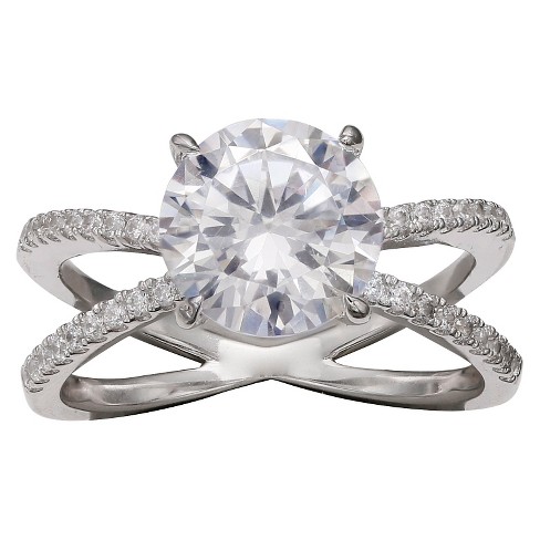 Cubic Zirconia Engagement Ring - Silver : Target