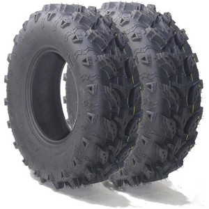 Coucheta Set of 2 Off-Road ATV/UTV Tires, PR All-Terrain Tires, Heavy-Duty Tubeless Design for Mud, Dirt, Turf Adventures, Multi-Size - 1 of 4