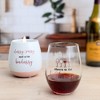 Pavilion Gift Company - Best Mom - Gift Boxed 18 oz Stemless Wine Glass - Drinkware - 3 of 4