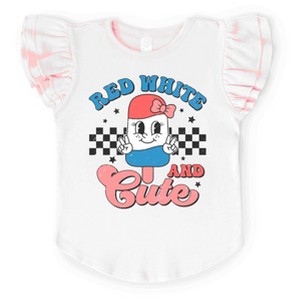 The Juniper Shop Red White And Cute Popsicle Flutter Sleeve Tee - 1 of 4