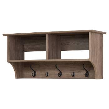 36 Wall-mounted Coat Hook Hardwood Natural - Alaterre Furniture : Target