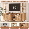 Combination TV Cabinet, for TVs Up to 70", Large TV Stand with Bookshelves, Storage TV Cabinet - 4 of 4