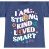 Girls' - Barbie - I Am Strong Kind Loved Smart- Girls Fitted Short Sleeve Graphic T-Shirt Fitted Short Sleeve Graphic T-Shirt - 2 of 4