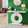 KTMBDW Modern Console Table with Geometric Base, 40 inch Wood Entryway Table Sofa Table Narrow Long, Accent Table for Living Room, Hallway - 2 of 4