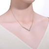 Guili 14K Yellow Gold-Plated Sterling Silver Necklace with Cubic Zirconia Cluster Chevron Pendant, Sleek and Perfect for Modern Layering - 3 of 3