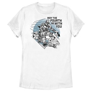 Women's Star Wars The Mandalorian May the Fourth Be With You T-Shirt - 1 of 4