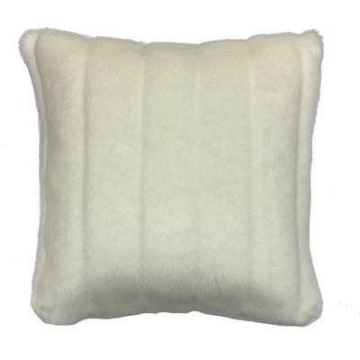 18"x18" Minkii Square Throw Pillow White - The Pillow Collection