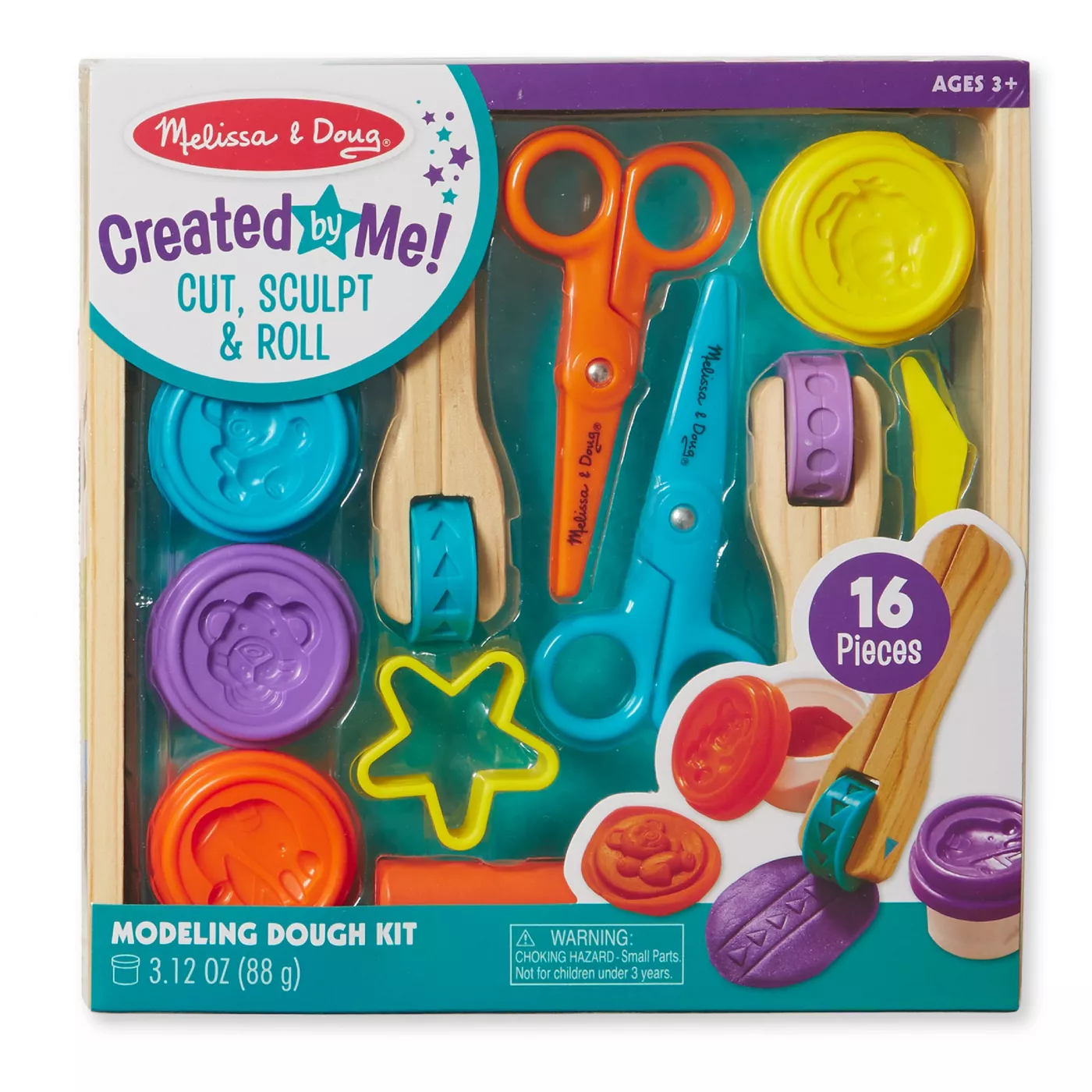 Melissa & Doug Cut, Sculpt, and Roll Clay Play Set With 8 Tools and 4 Colors of Modeling Dough - image 1 of 5