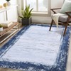 Washable Modern Bordered Rug Non Slip Low Pile Rug Soft Throw Floor Cover Foldable Indoor Carpet for Living Room Bedroom - 3 of 4