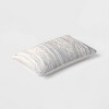 Metallic Lumbar Throw Pillow Silver - Threshold™ - image 3 of 4