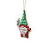 SEVOBAL Tree Ornaments Set of 6 Santa Cheer Hanging Ornaments, Glittering Beaded Christmas Decorations for Tree and Home, Multicolored, 5"*1.5"*5" - 3 of 4