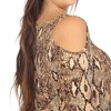 Plus Size Snake Print Cold Shoulder Tunic - 4 of 4