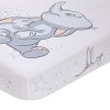 NoJo Disney Dumbo Sweet Little Baby Light Blue and White Storks "Bundle of Joy" 100% Cotton Photo Op Nursery Fitted Crib Sheet - 2 of 4