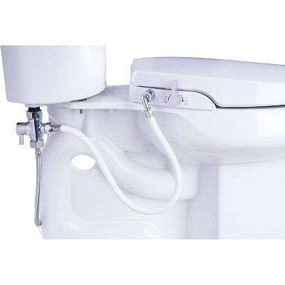 Round Bidet Seat with Self Cleaning Dual Nozzles White - Genie Bidet