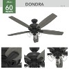 60" Dondra Ceiling Fan with Light Kit and Pull Chain (Includes LED Light Bulb) - Hunter Fan - 2 of 4