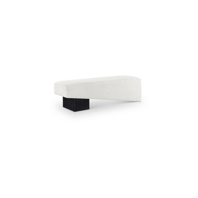 Meridian Furniture,Alora Cream Fabric Bench
