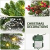 Artificial Christmas Garlands Set of 6-2 Pcs Long Garlands, 2 Pcs Teardrop Decorations, 1 Round Wreath & 1 Arc Garland - 2 of 4