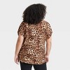 Women's Short Sleeve Henley Neck Blouse - Ava & Viv™ - 2 of 3