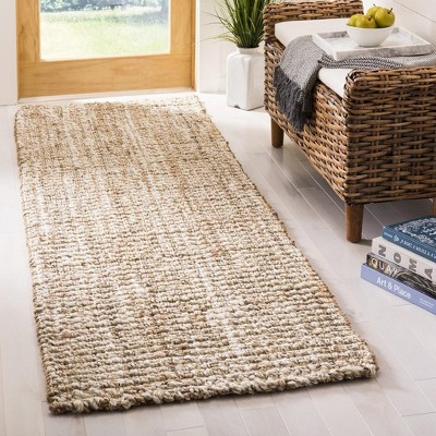 Hand-Knotted Natural Jute 2'6" x 10' Runner Rug in Brown
